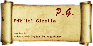 Pöltl Gizella névjegykártya